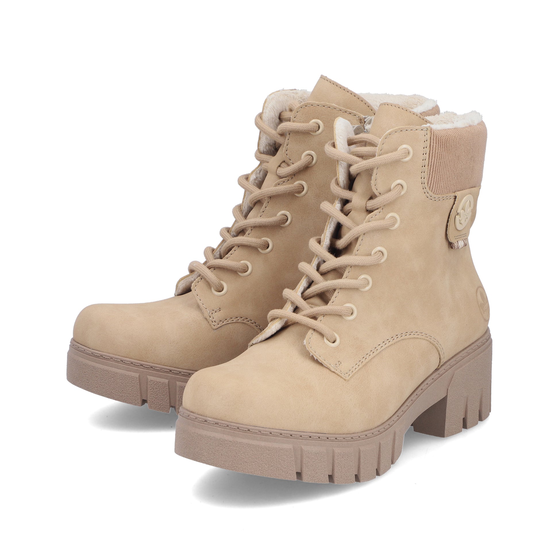 Beige Zip Boots for Women | Rieker 74532-60