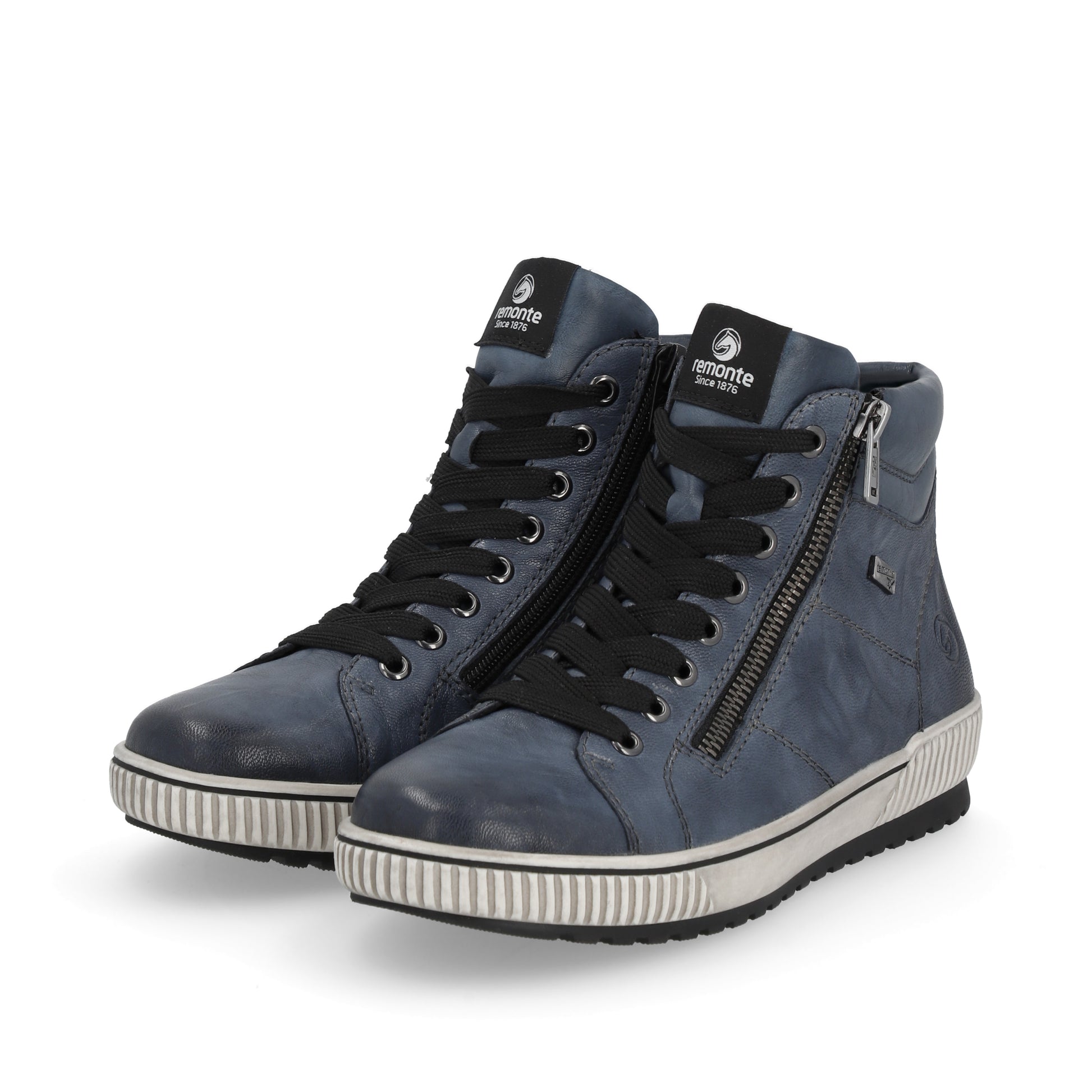 Blue Zip Boots for Women | Remonte D0772-14