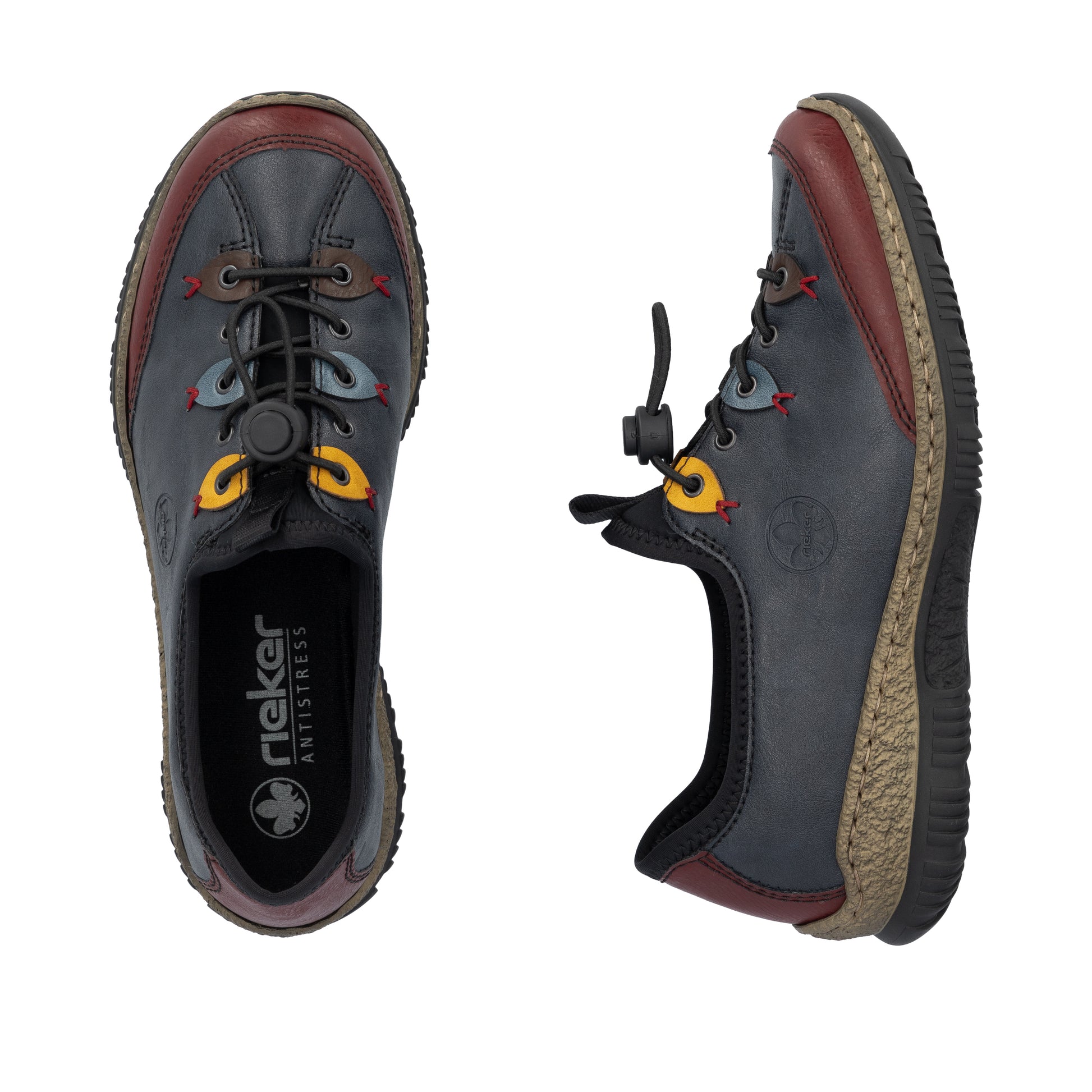 Blue Elasticated Shoes for Women | Rieker N3271-35