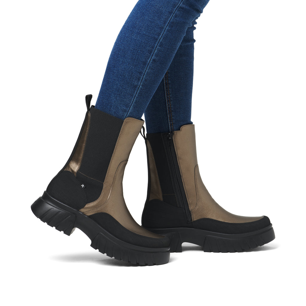 Metallic Zip Boots for Women | Rieker Sport W1872-90