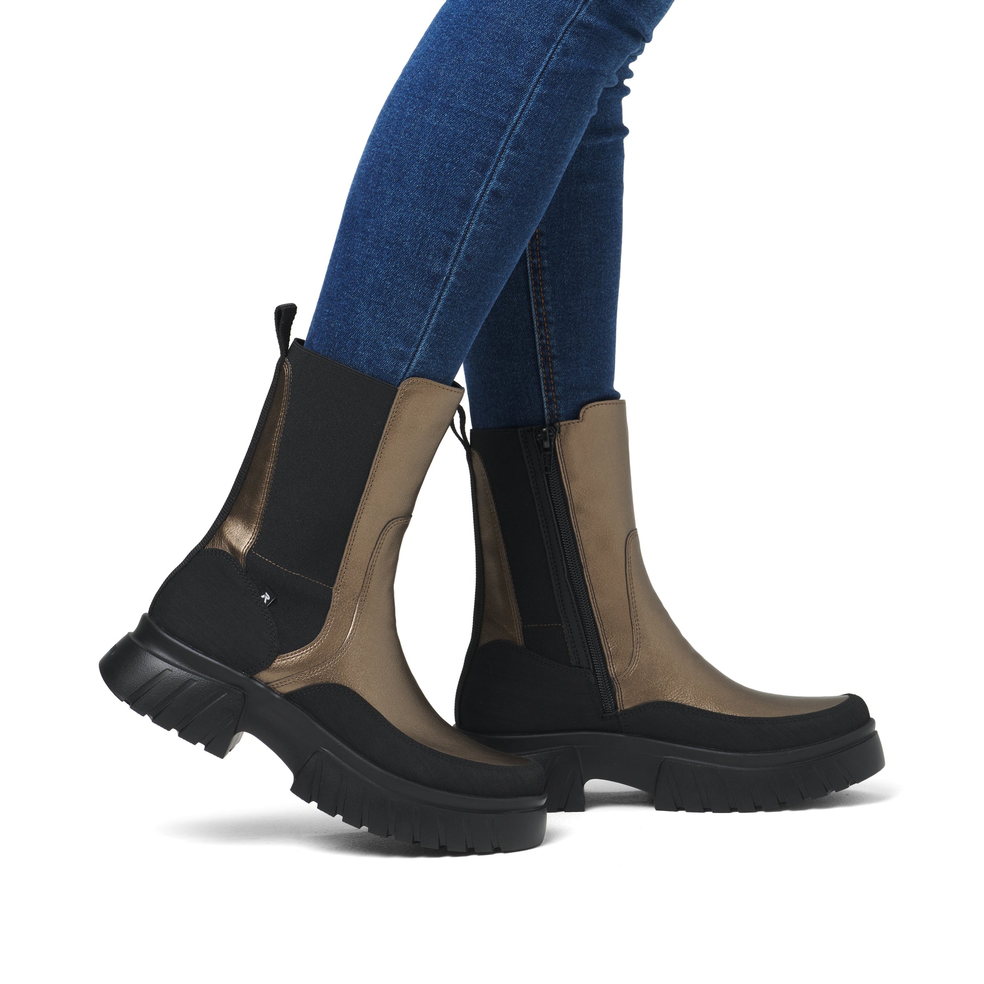 Metallic Zip Boots for Women | Rieker Sport W1872-90