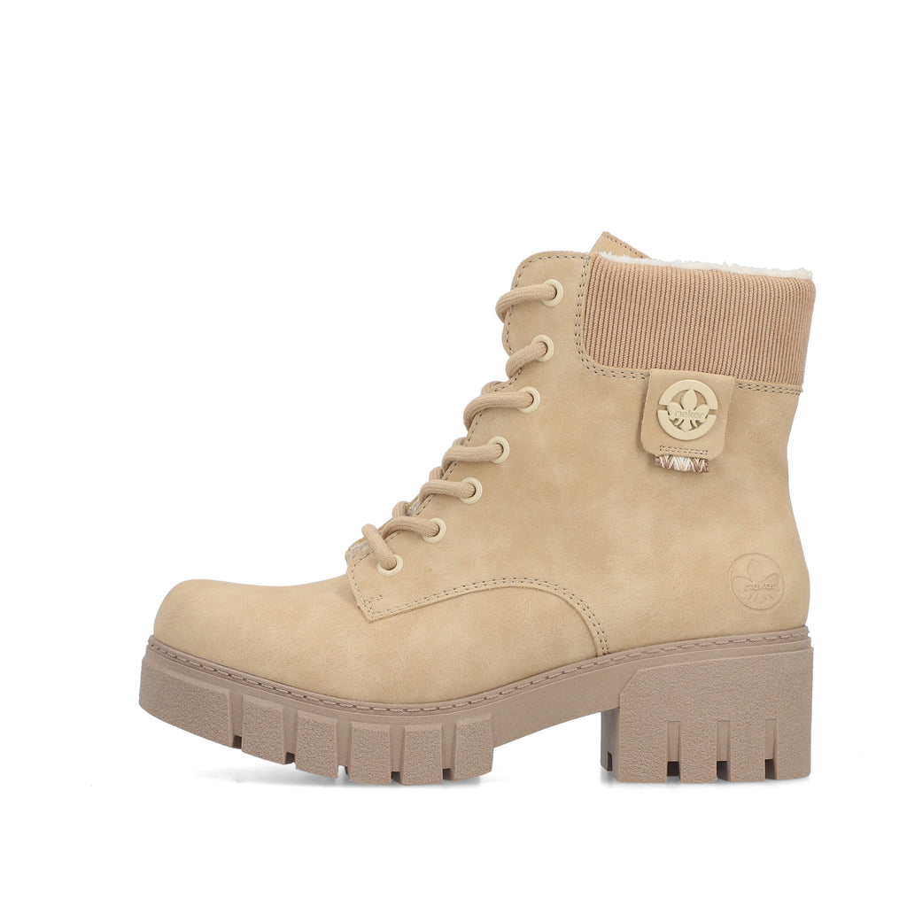 Beige Zip Boots for Women | Rieker 74532-60