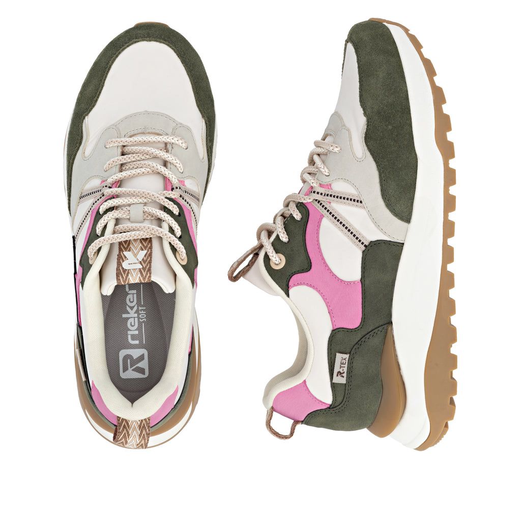 White Elasticated Shoes for Women | Rieker W2501-83