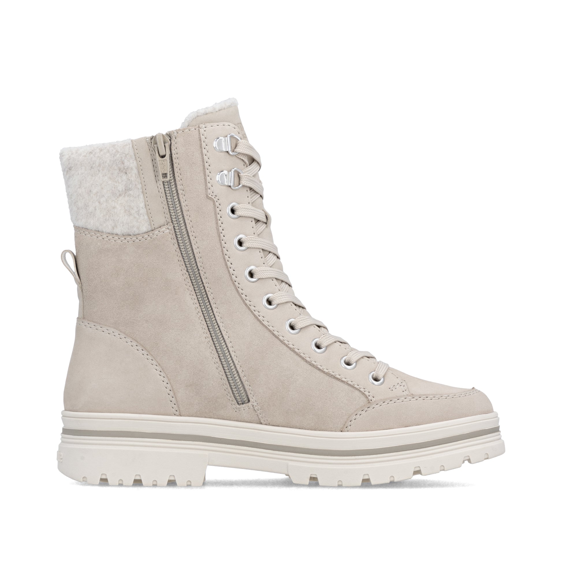 Beige Zip Boots for Women | Remonte D2U70-62
