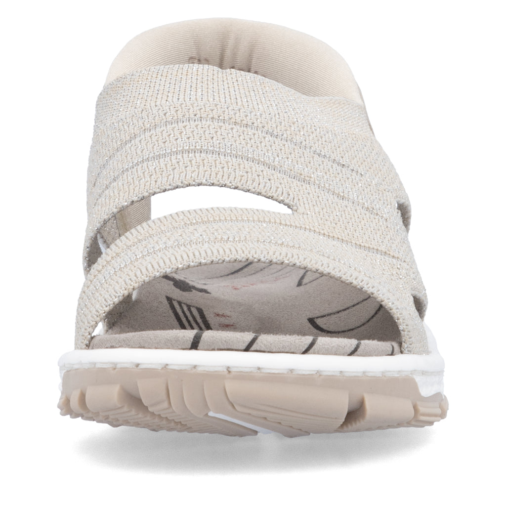 Beige Elasticated Sandals for Women | Rieker 68895-64