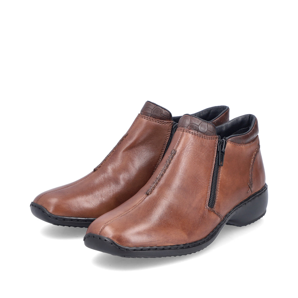 Brown Zip Boots for Women | Rieker L3882-24