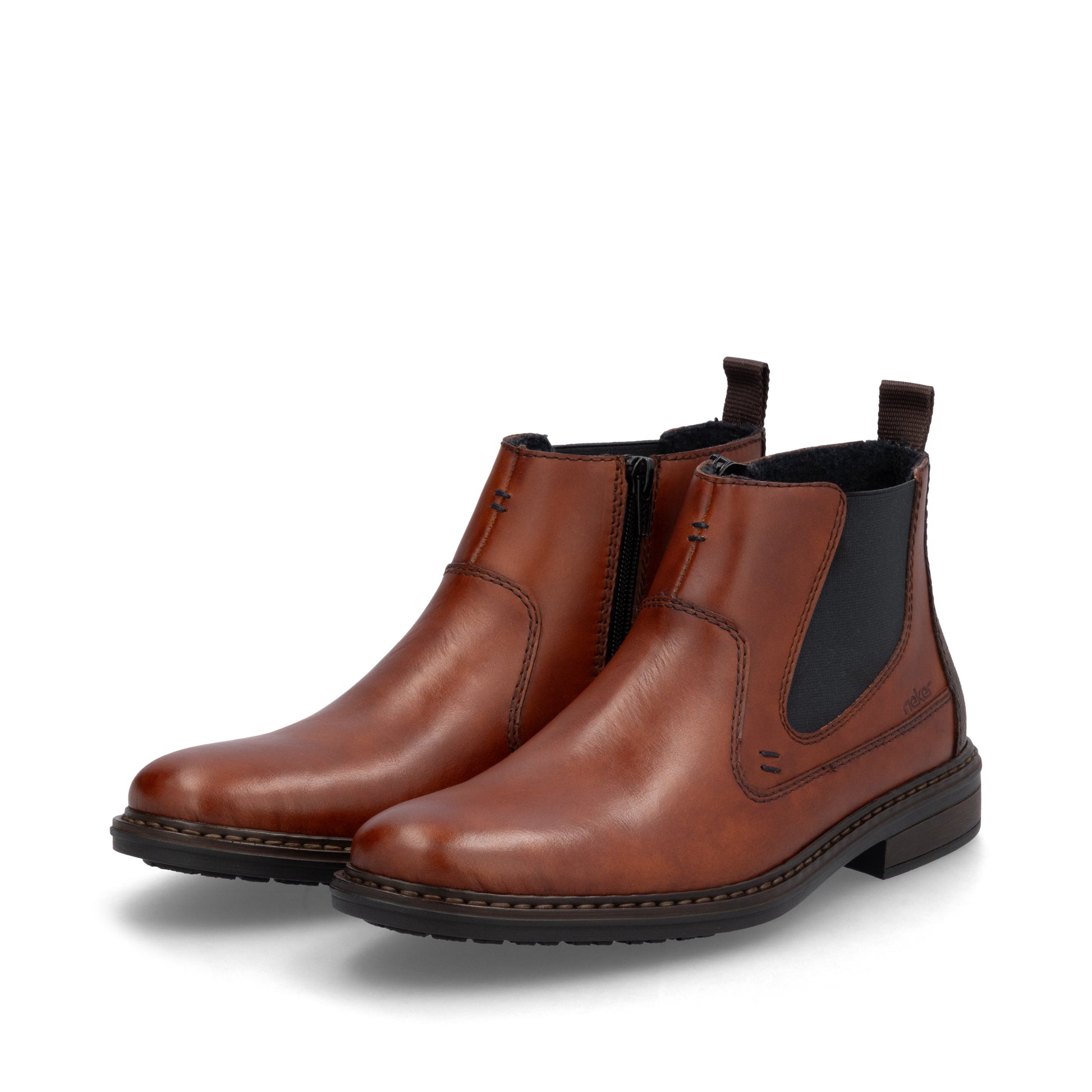 Brown Zip Boots for Men | Rieker 17654-22