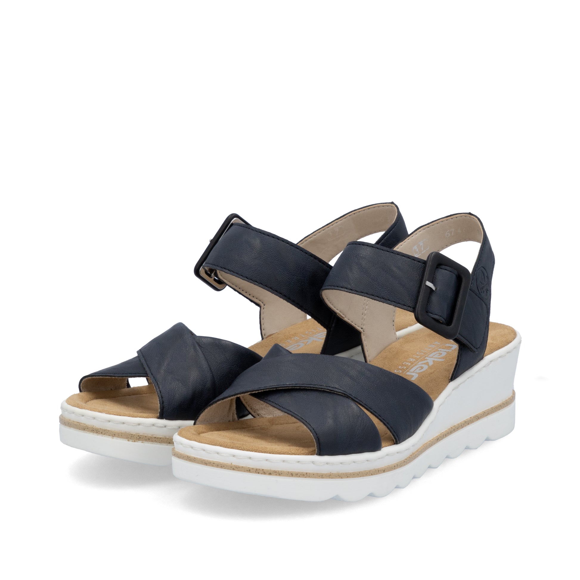 Blue Hook & Loop Sandals for Women | Rieker 67463-14