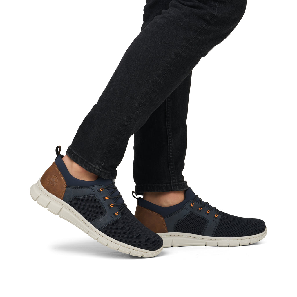 Blue Elasticated Shoes for Men | Rieker B7796-14