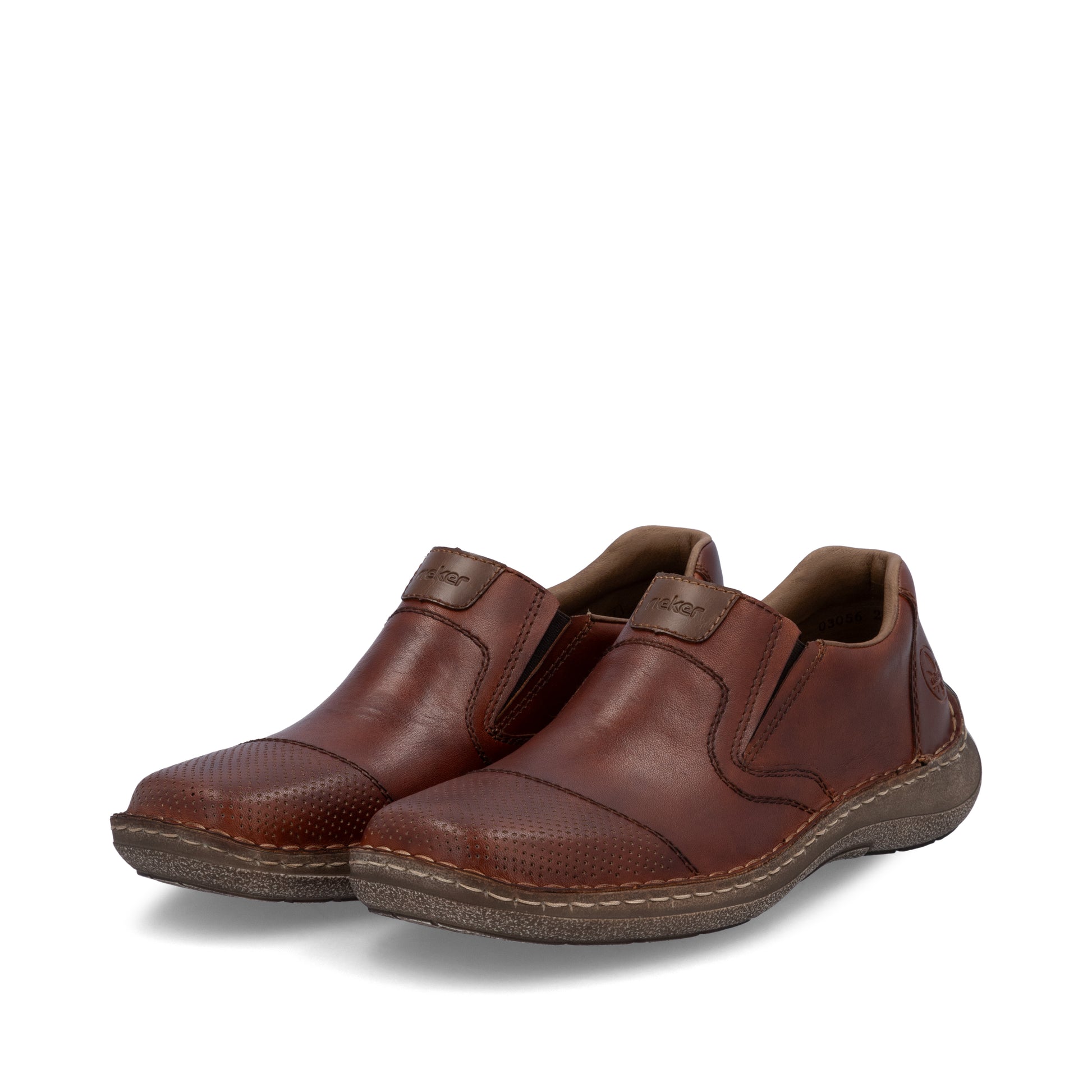 Brown Elasticated Shoes for Men | Rieker 03056-24