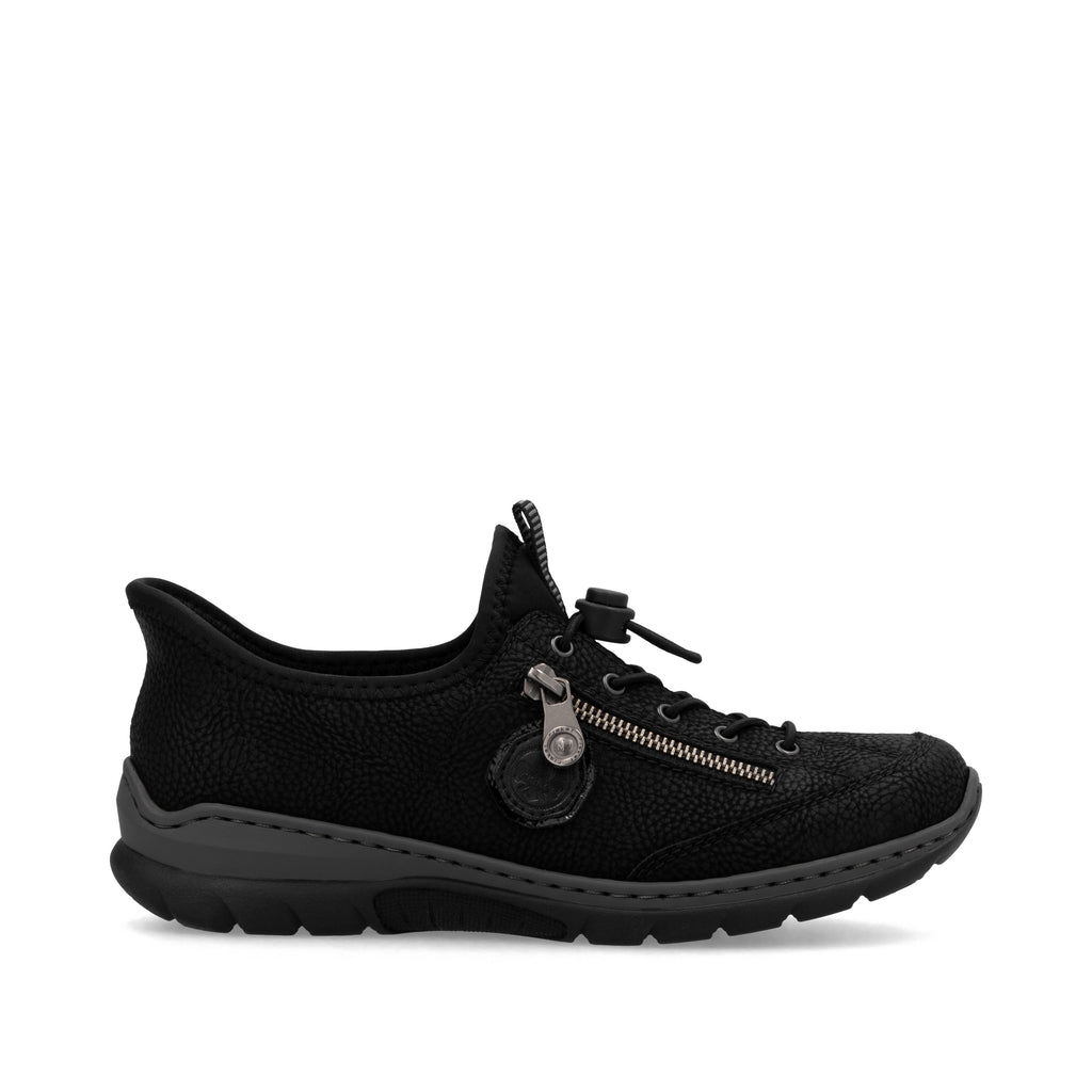 Black Elasticated Shoes for Women | Rieker L32F1-00