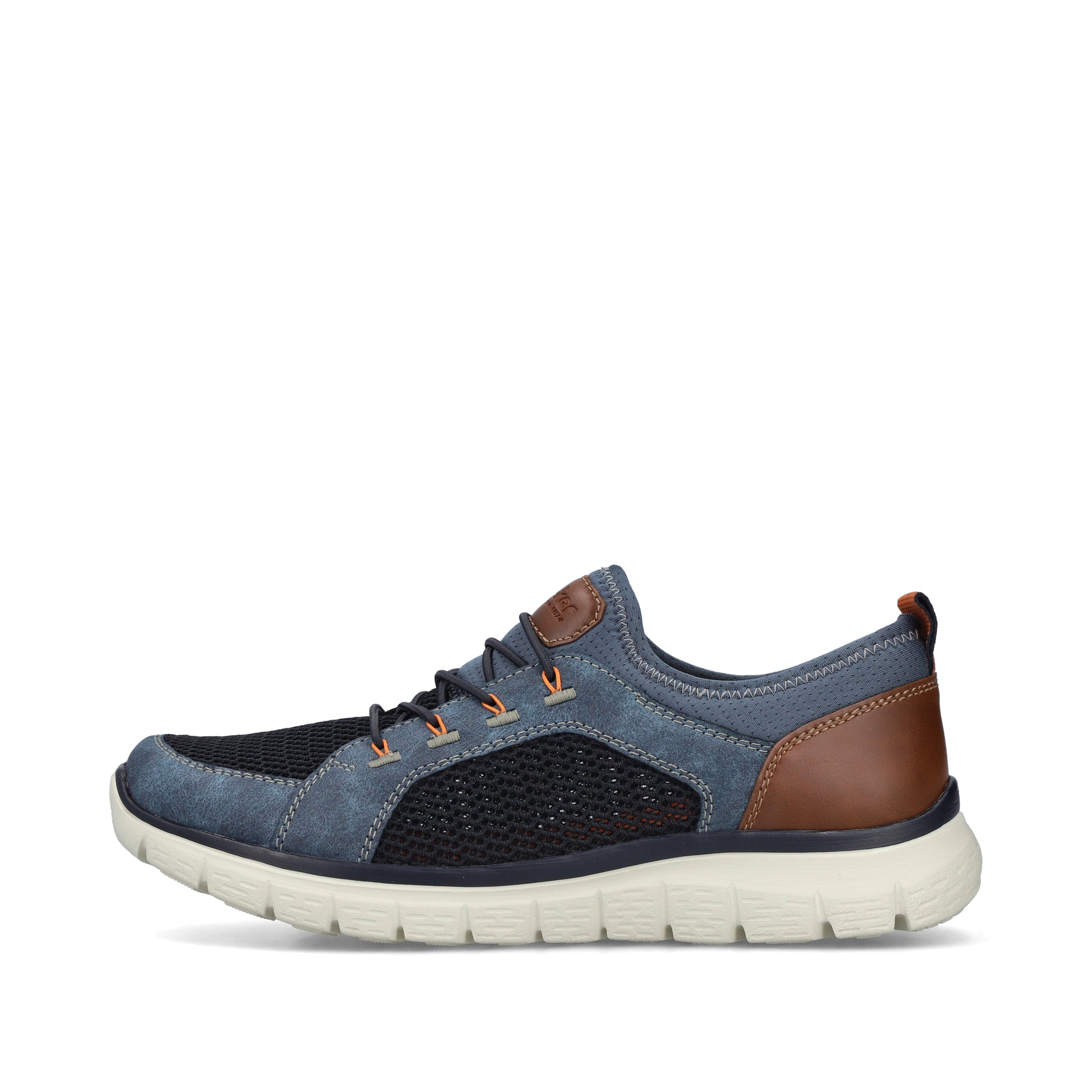 Blue Elasticated Shoes for Men | Rieker B6660-14