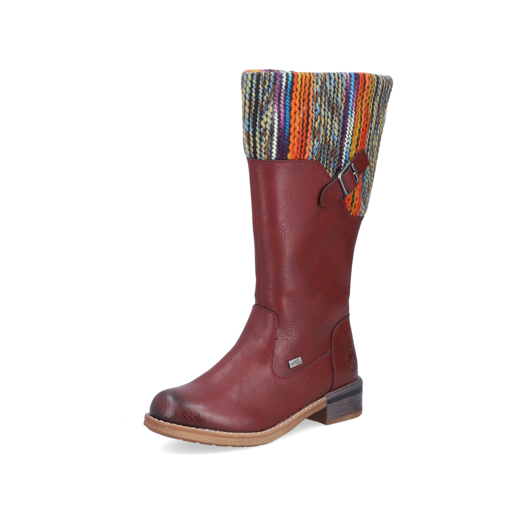 Red Zip Boots for Women | Rieker 94692-35