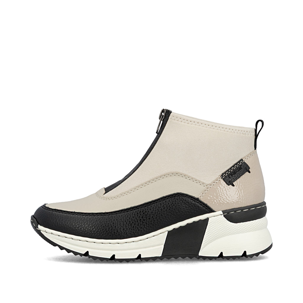 Beige Zip Boots for Women | Rieker N6352-60