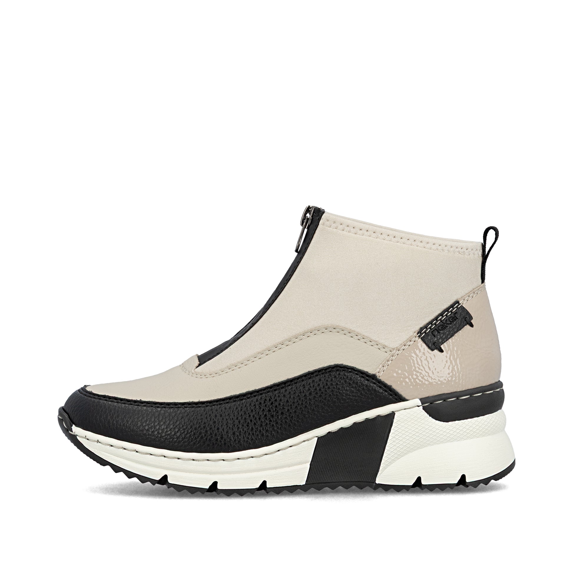 Beige Zip Boots for Women | Rieker N6352-60