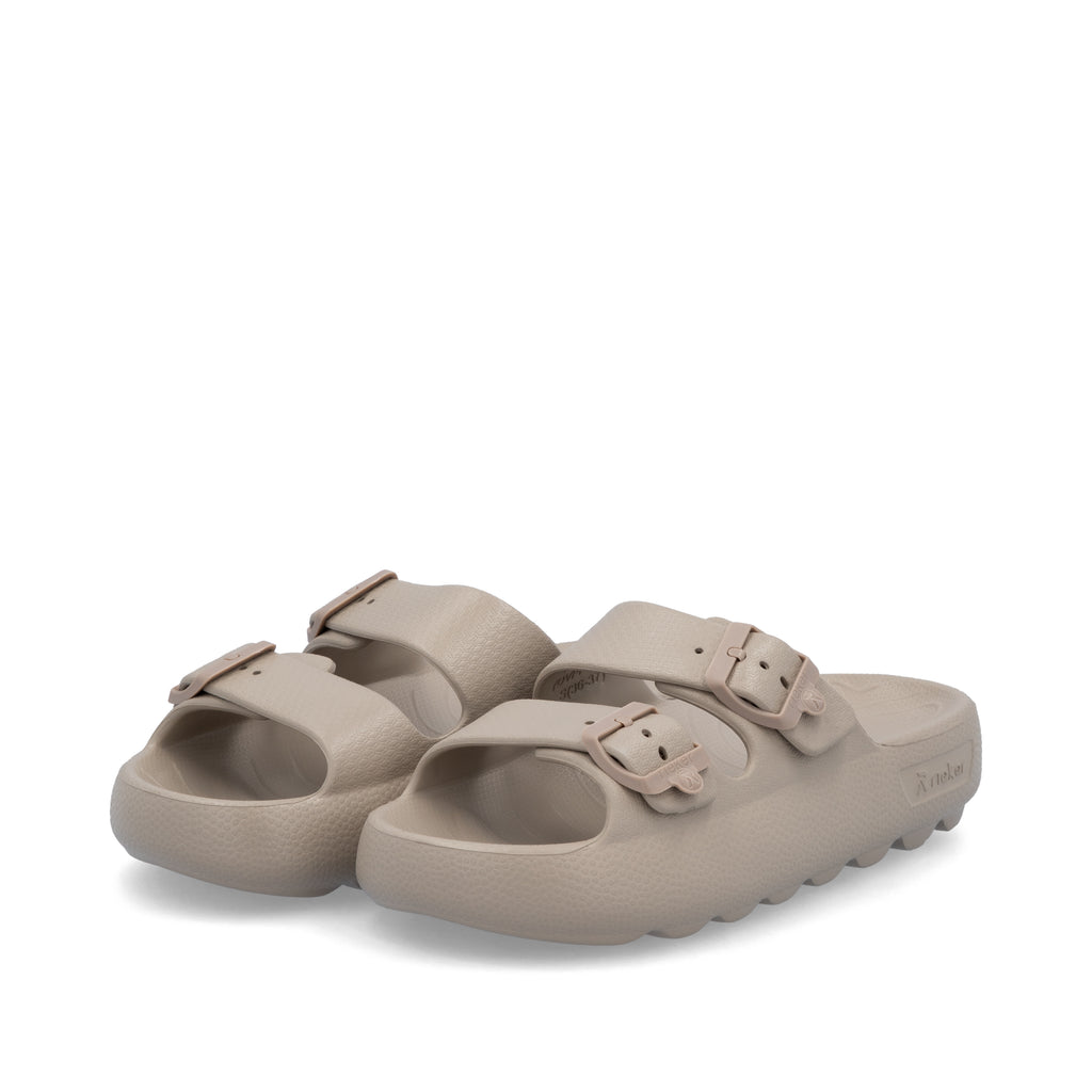 Beige Buckle Sandals for Women | Rieker P2450-60