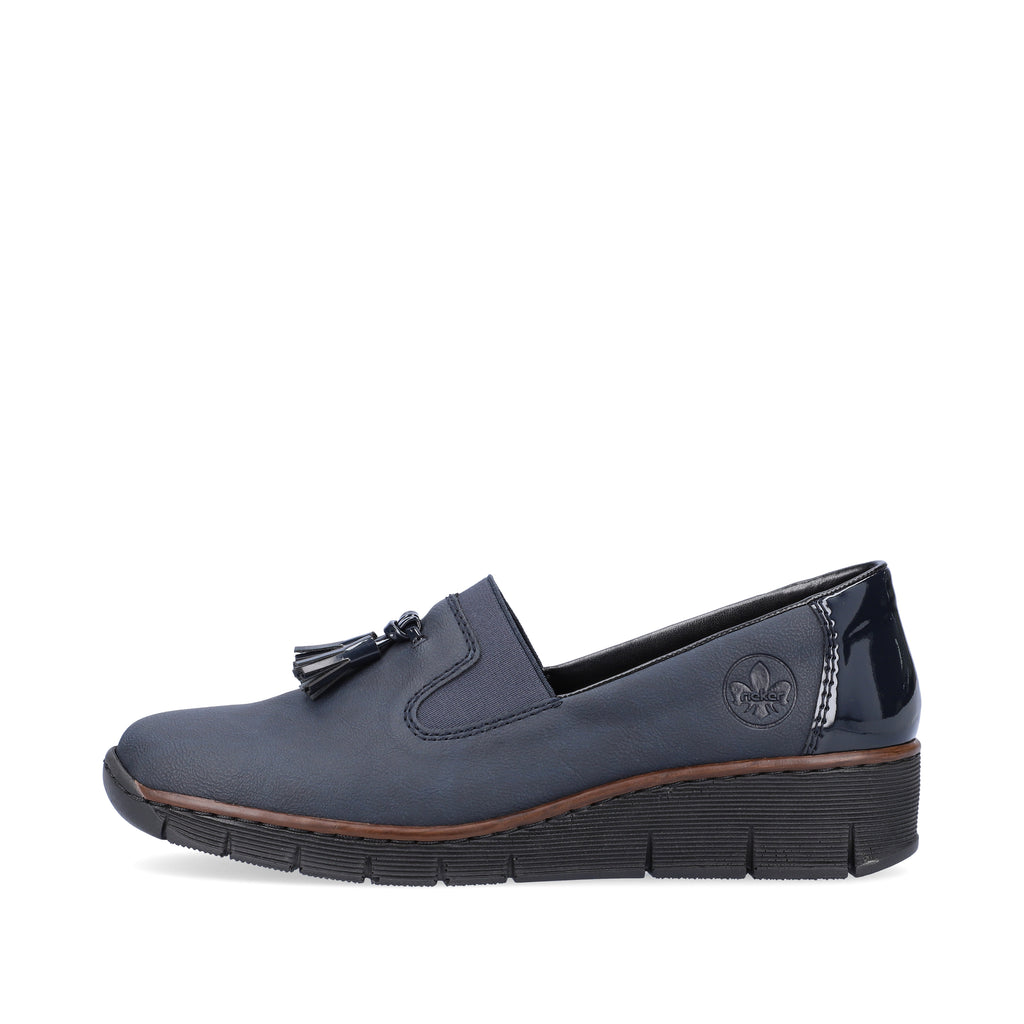 Blue Elasticated Shoes for Women | Rieker 53751-14