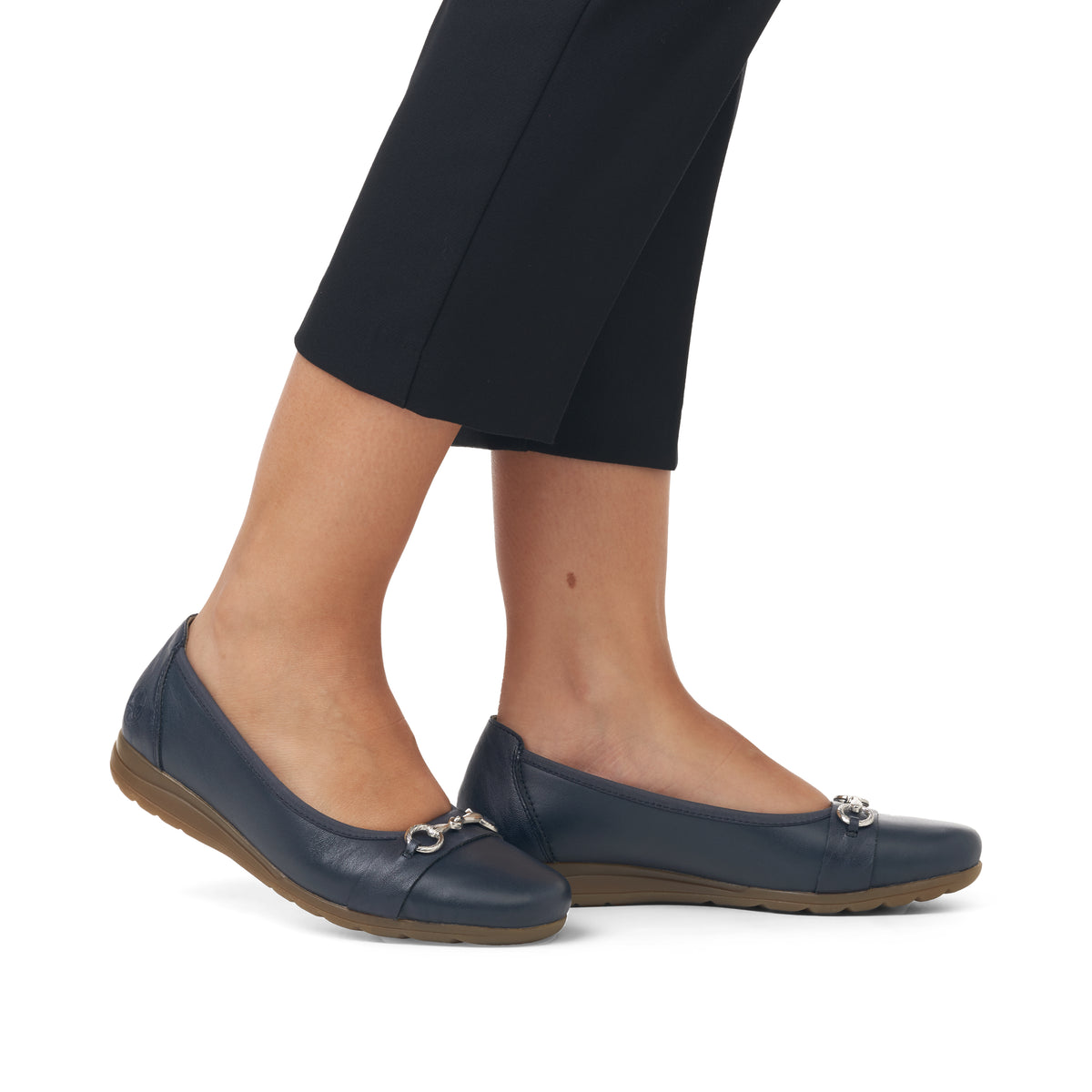 Rieker Women's Blue Ballerina Shoe | L9360-14