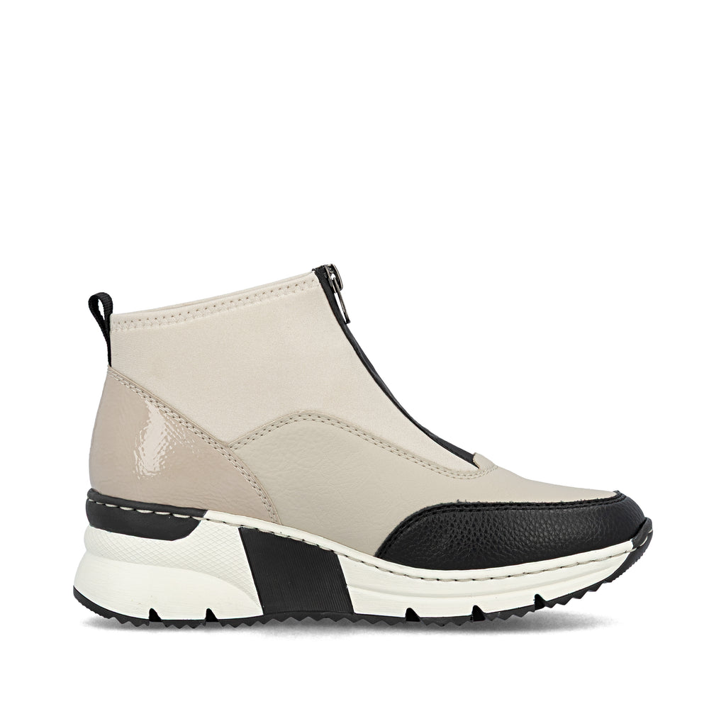 Beige Zip Boots for Women | Rieker N6352-60