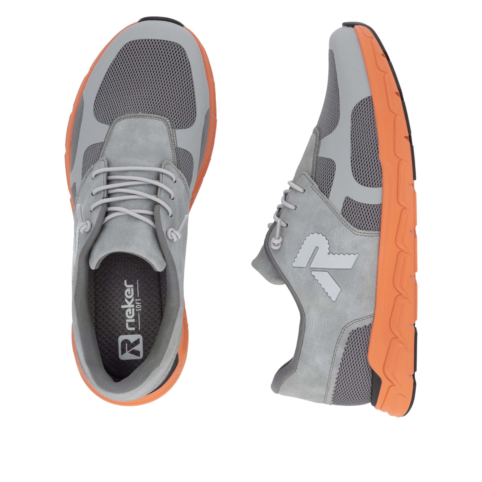 Grey Elasticated Shoes for Men | Rieker 09100-45