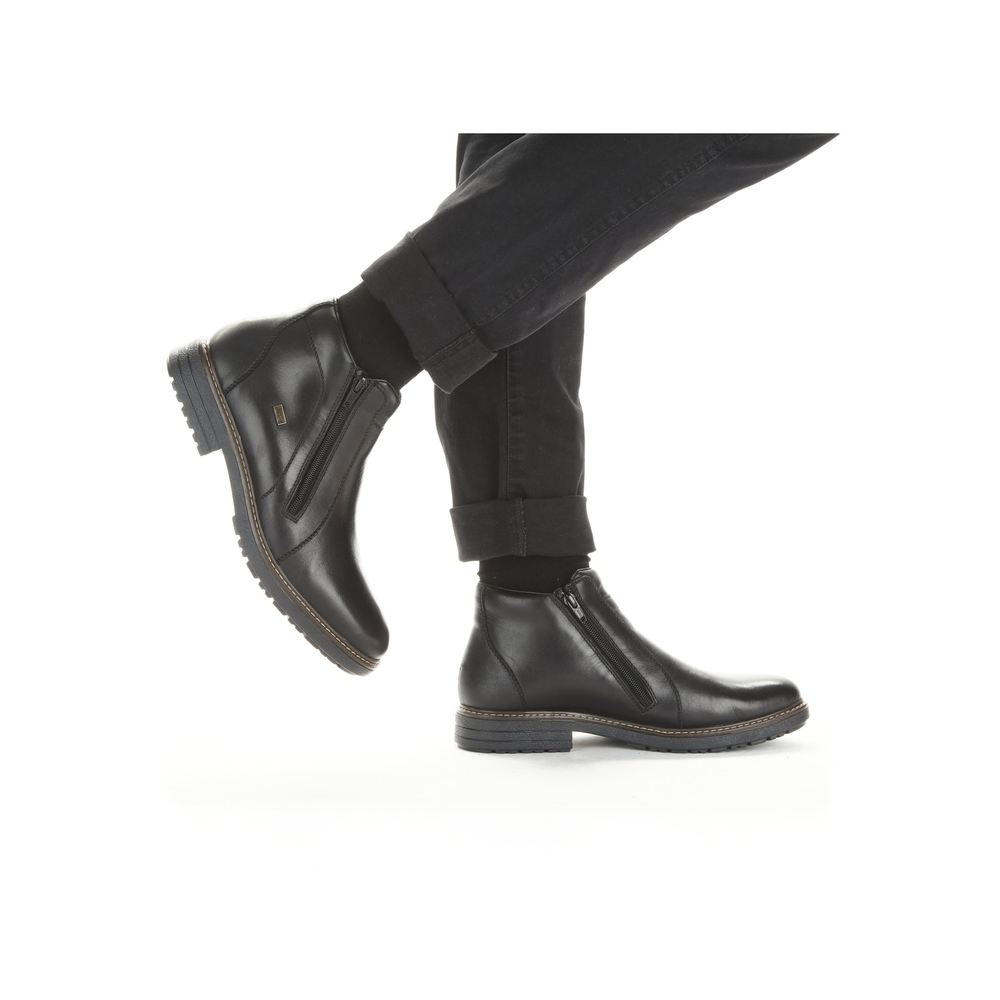 Black Zip Boots for Men | Rieker 33160-00
