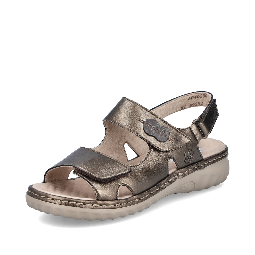 Bronze Hook & Loop Sandals for Women | Rieker 60462-90