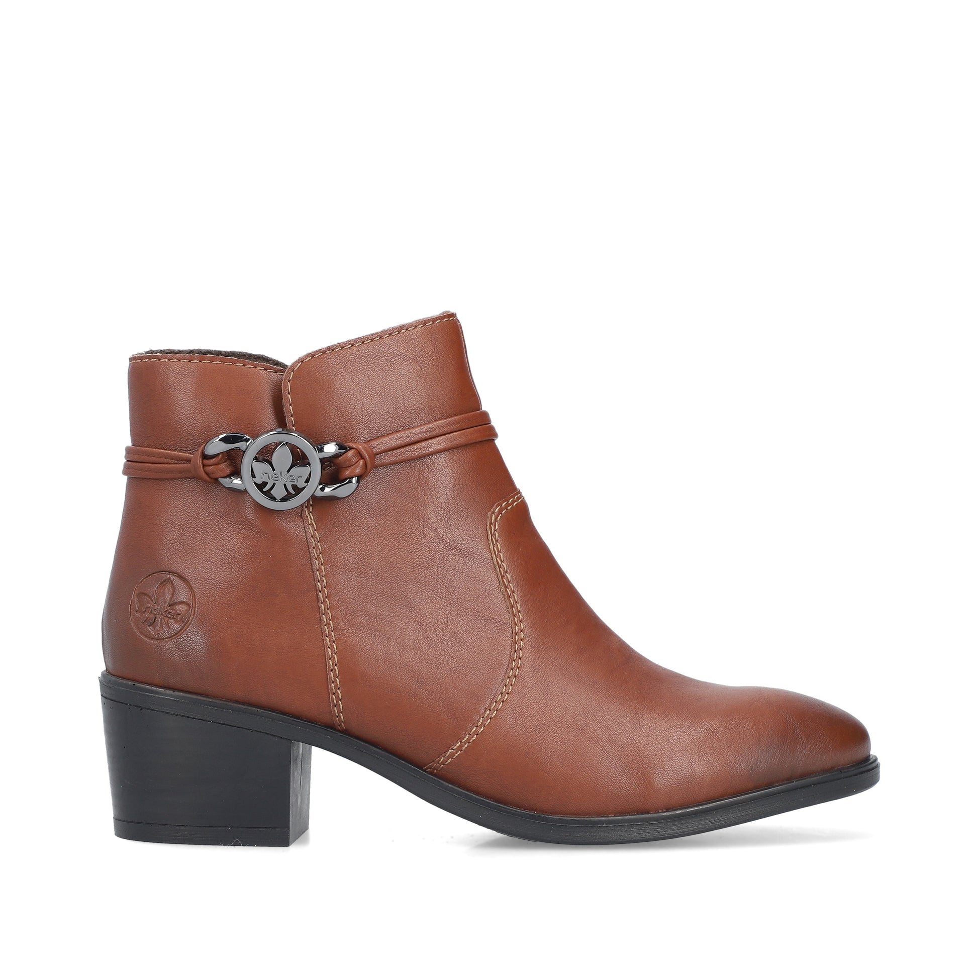 Brown Zip Boots for Women | Rieker 73970-22