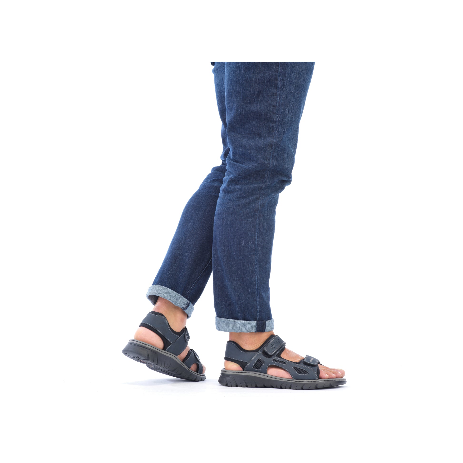 Blue Hook & Loop Sandals for Men | Rieker 26761-14