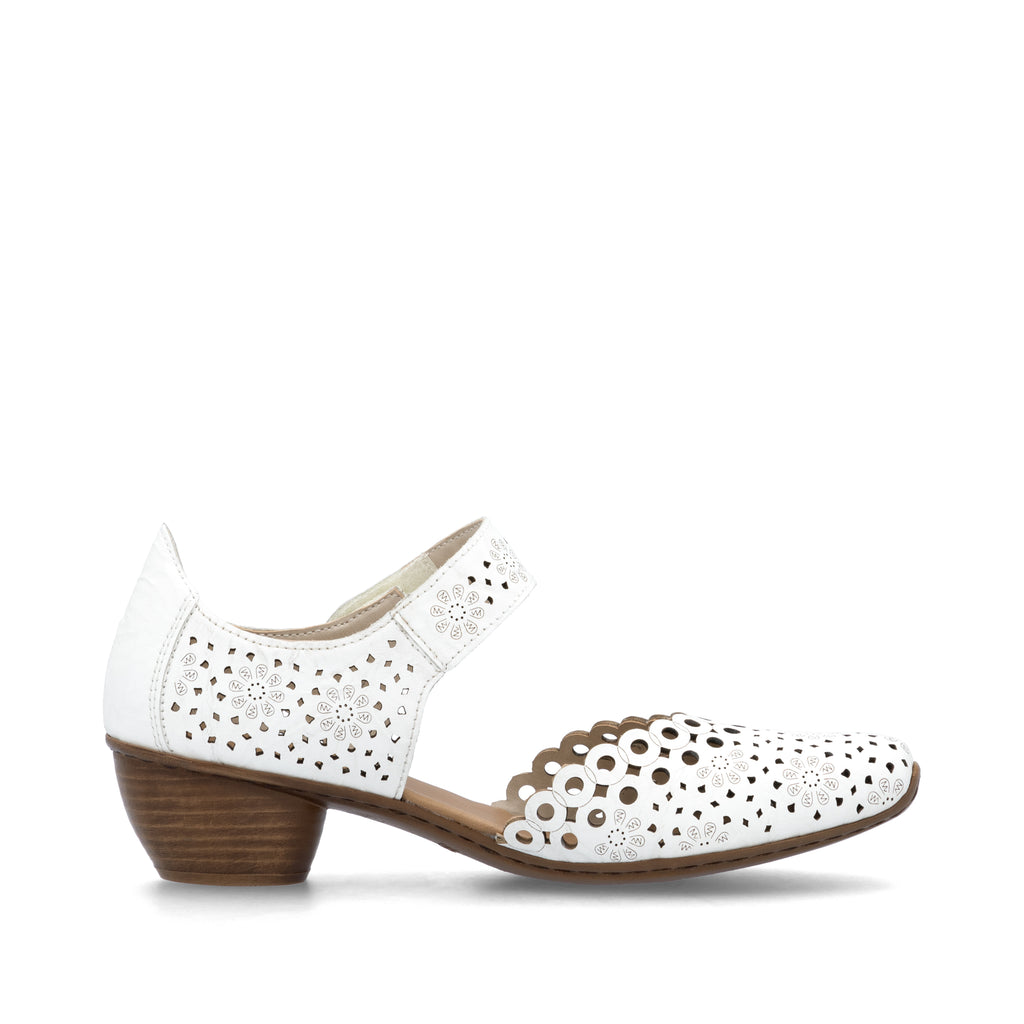 White Hook & Loop Shoes for Women | Rieker 43753-80