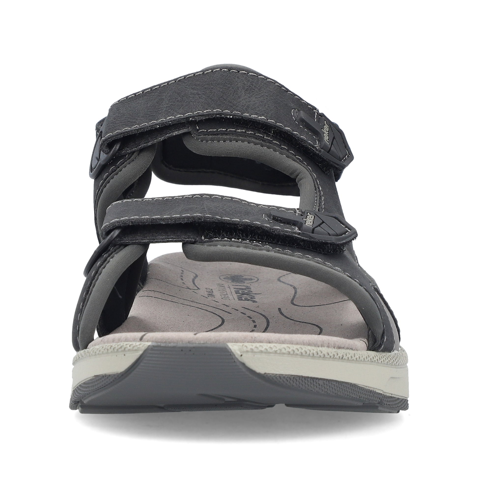Black Hook & Loop Sandals for Men | Rieker 29151-00