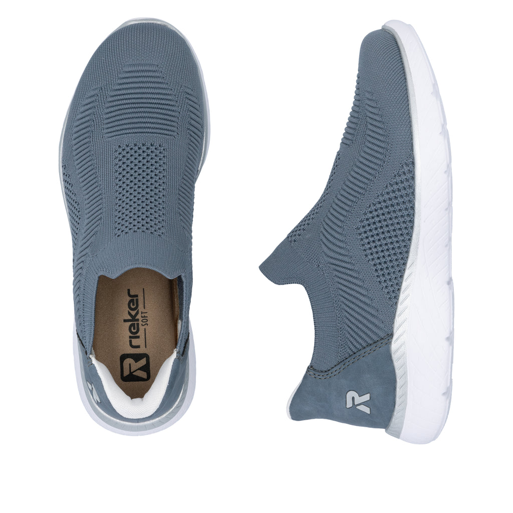 Blue Elasticated Shoes for Women | Rieker M5072-10
