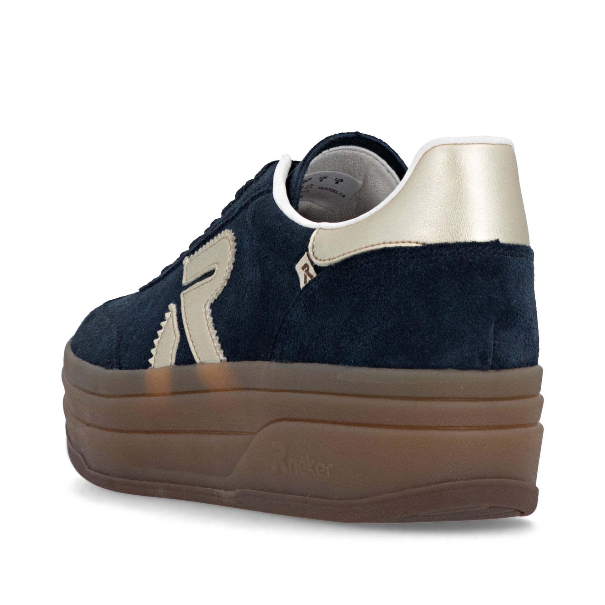 Blue Elasticated Shoes for Women | Rieker W3700-14
