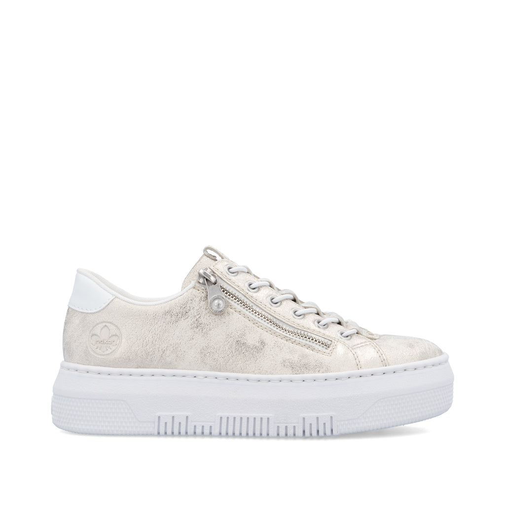 Beige Zip Shoes for Women | Rieker M1953-60