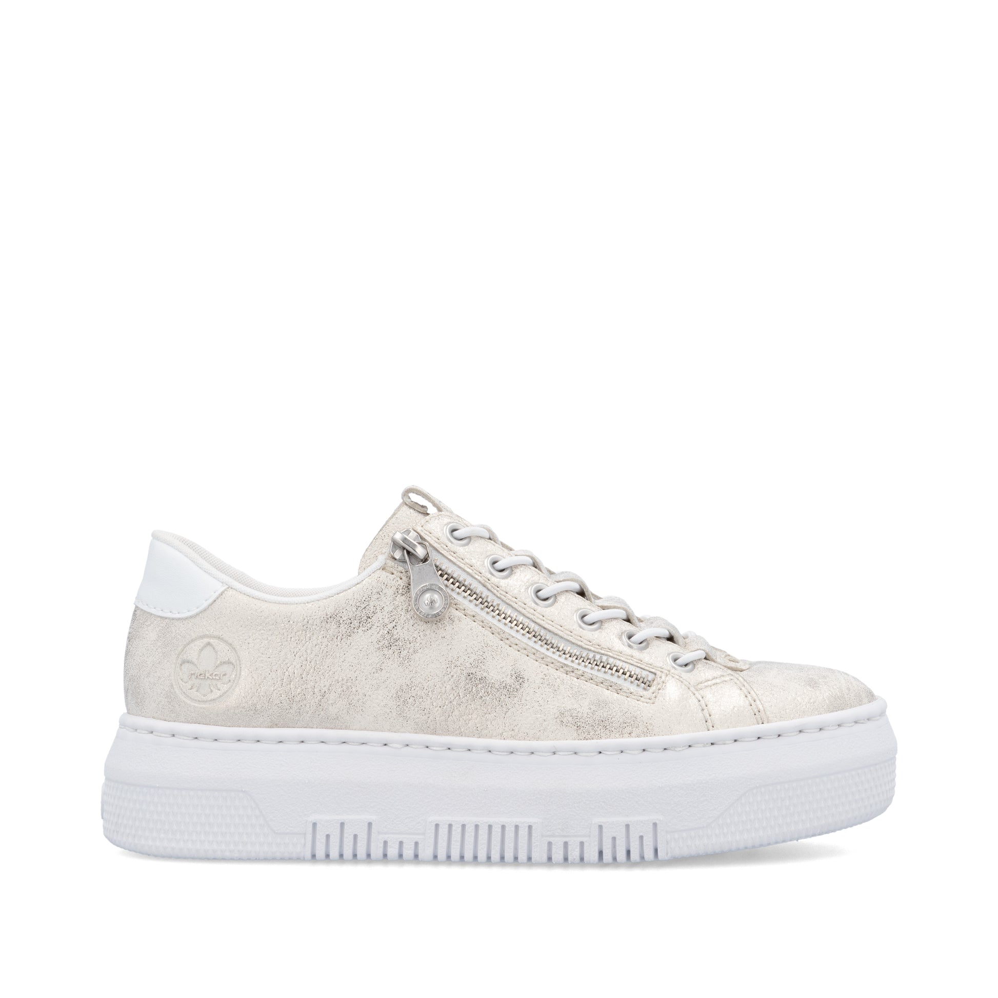 Beige Zip Shoes for Women | Rieker M1953-60