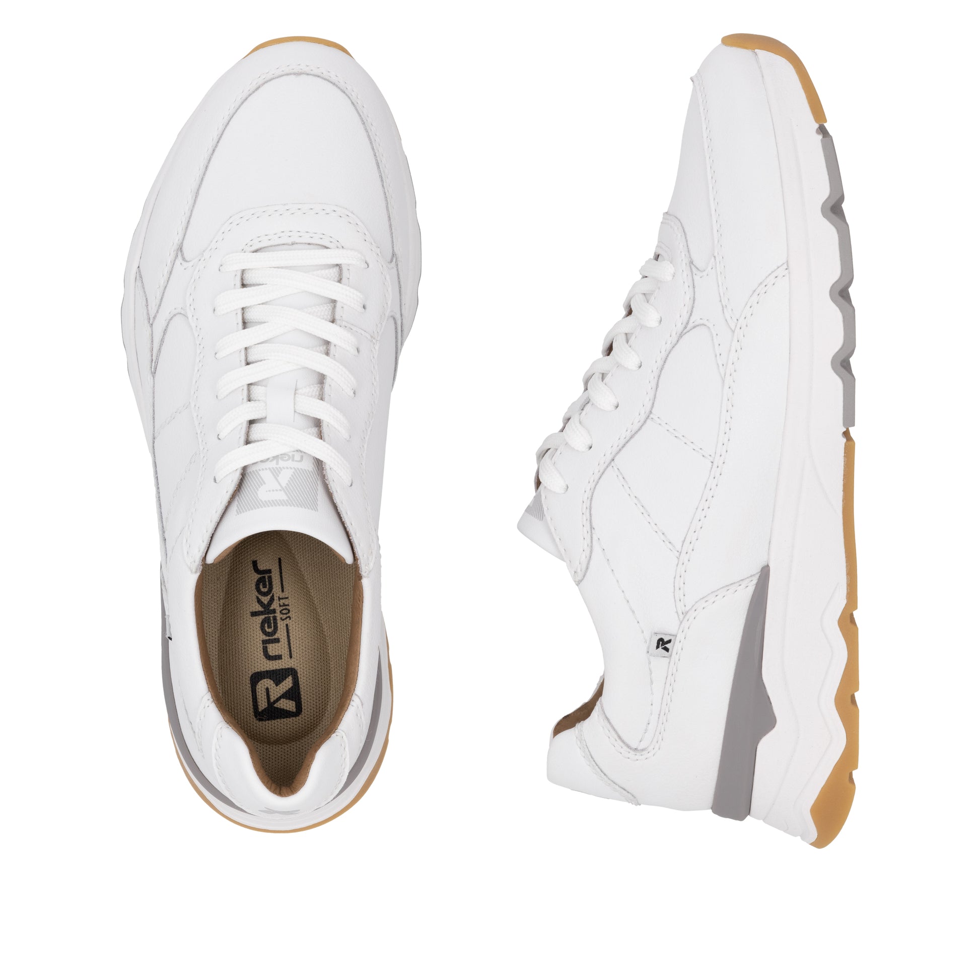 White Elasticated Shoes for Men | Rieker U0904-80