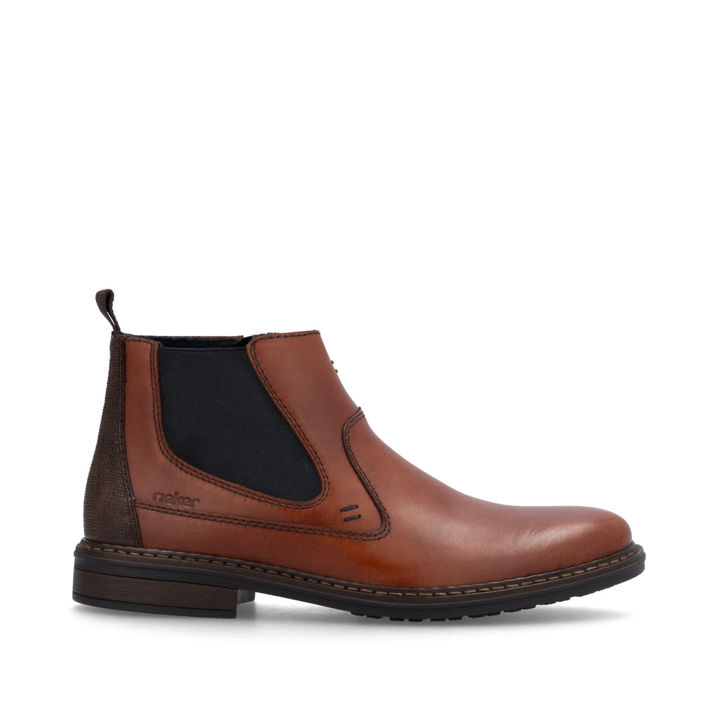 Brown Zip Boots for Men | Rieker 17654-22