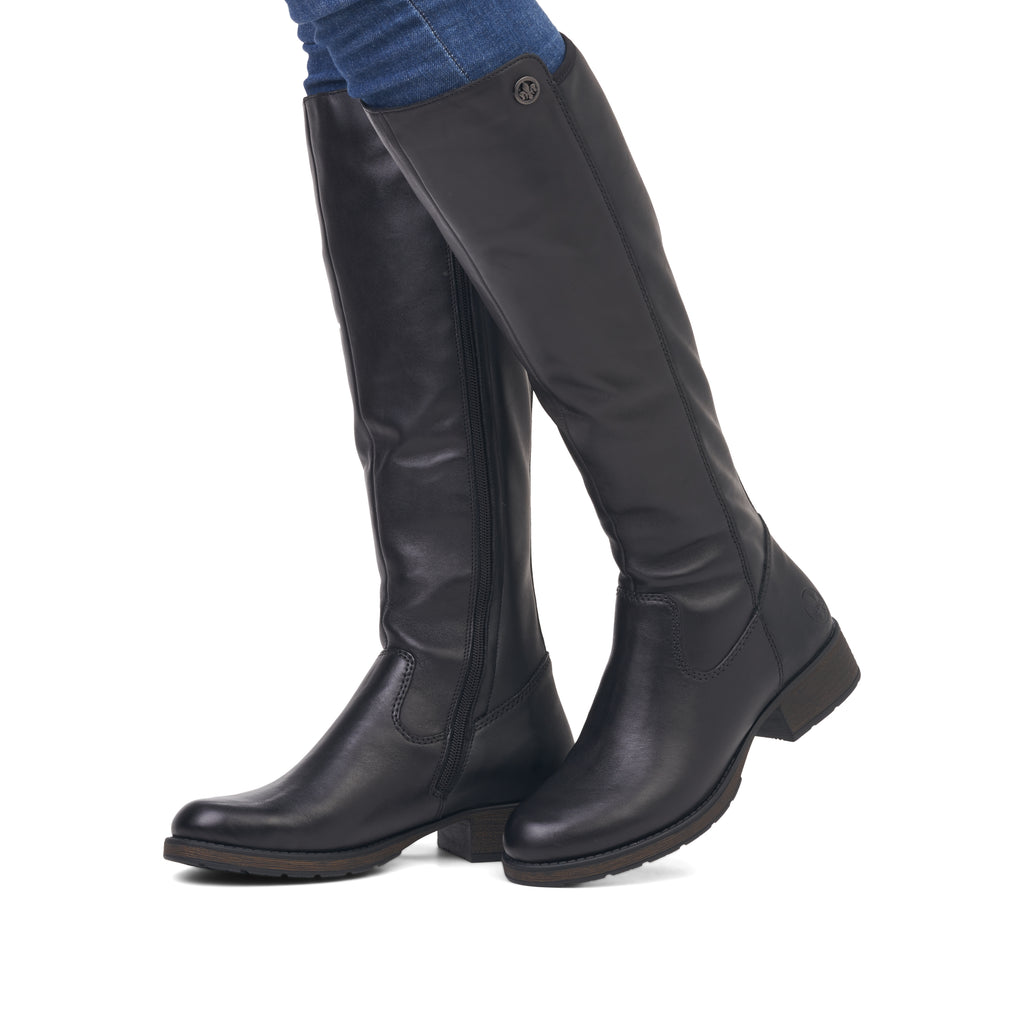 Black Zip Boots for Women | Rieker Z9591-01
