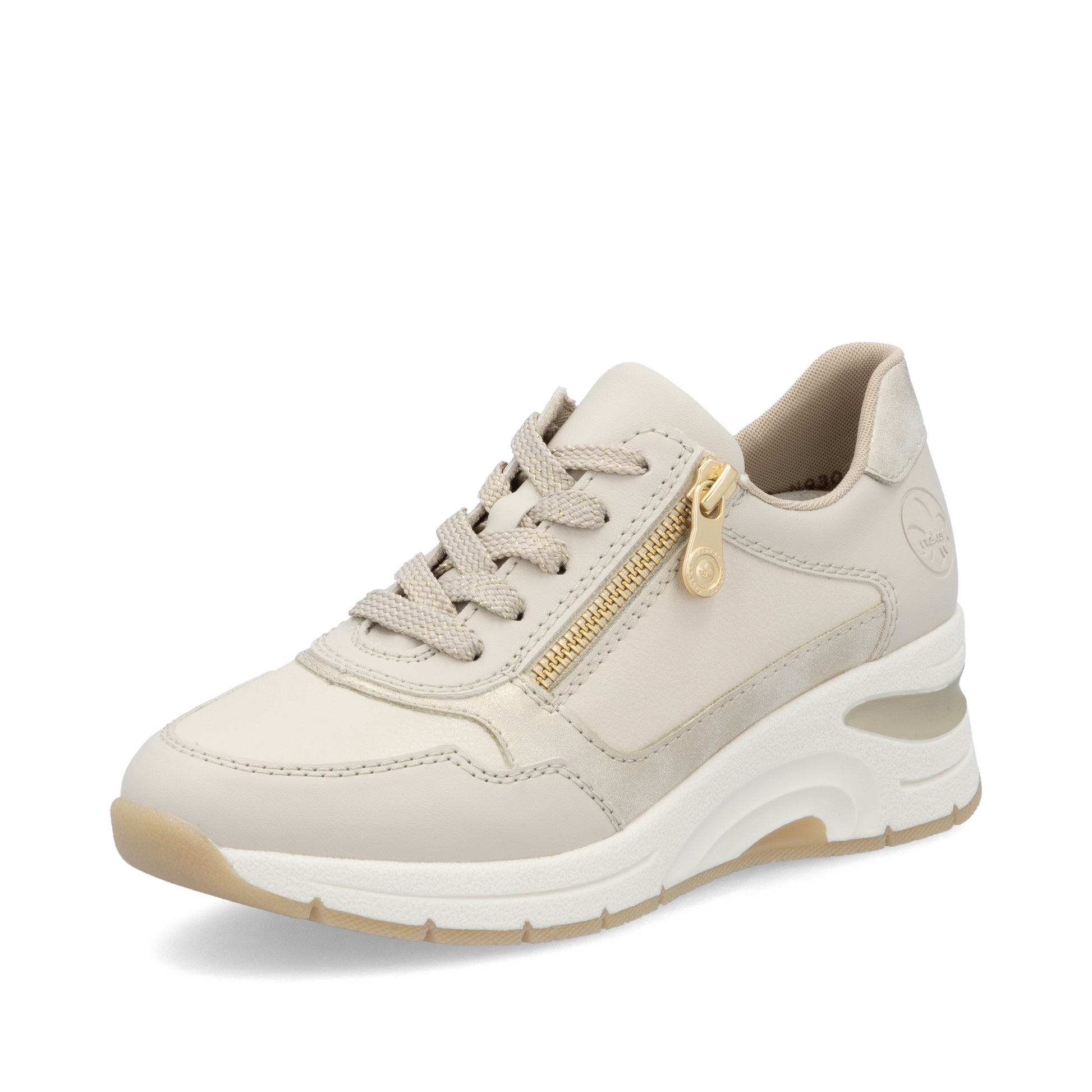 Beige Zip Shoes for Women | Rieker N9301-60