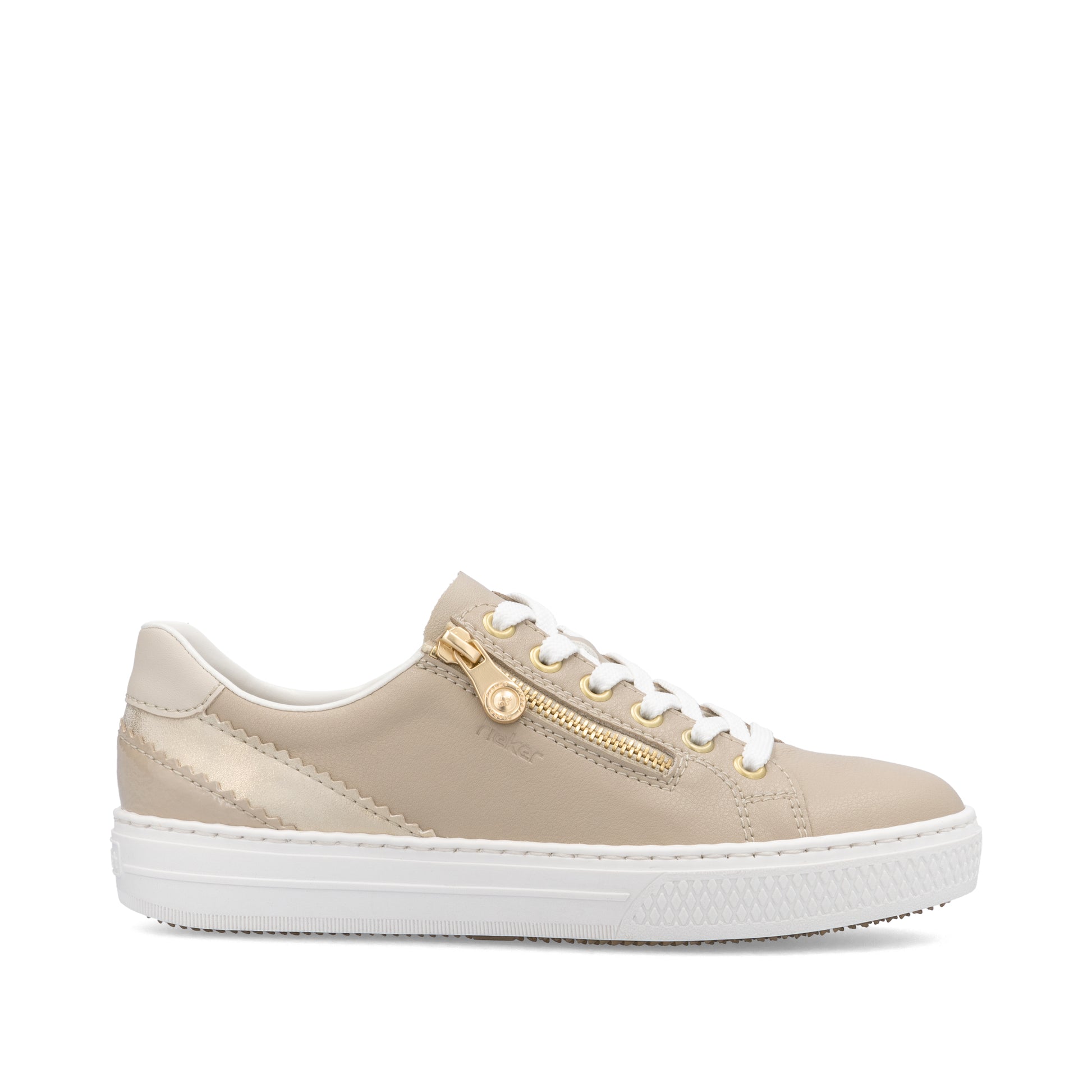 Beige Zip Shoes for Women | Rieker L5900-62