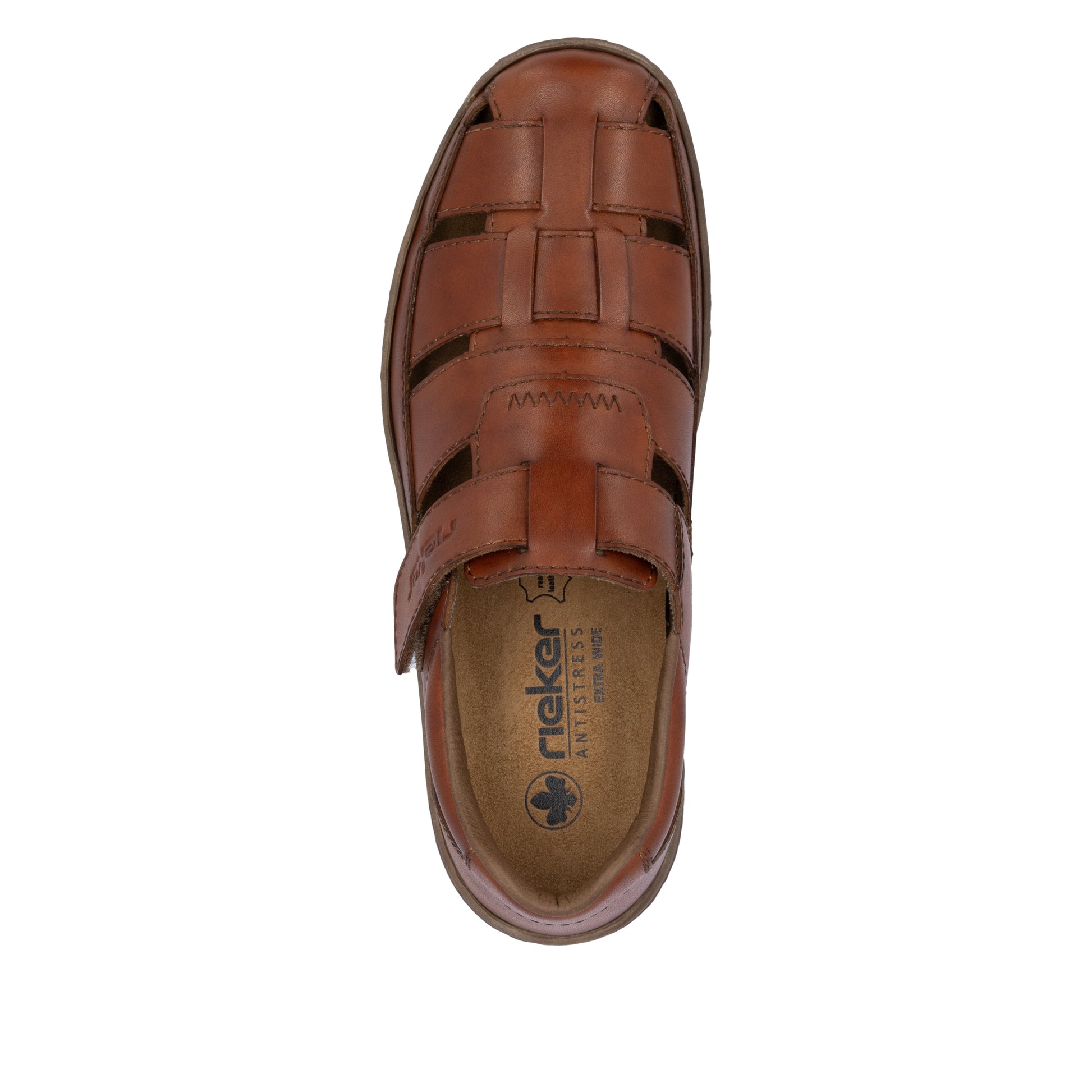 Brown Hook & Loop Shoes for Men | Rieker 03578-24