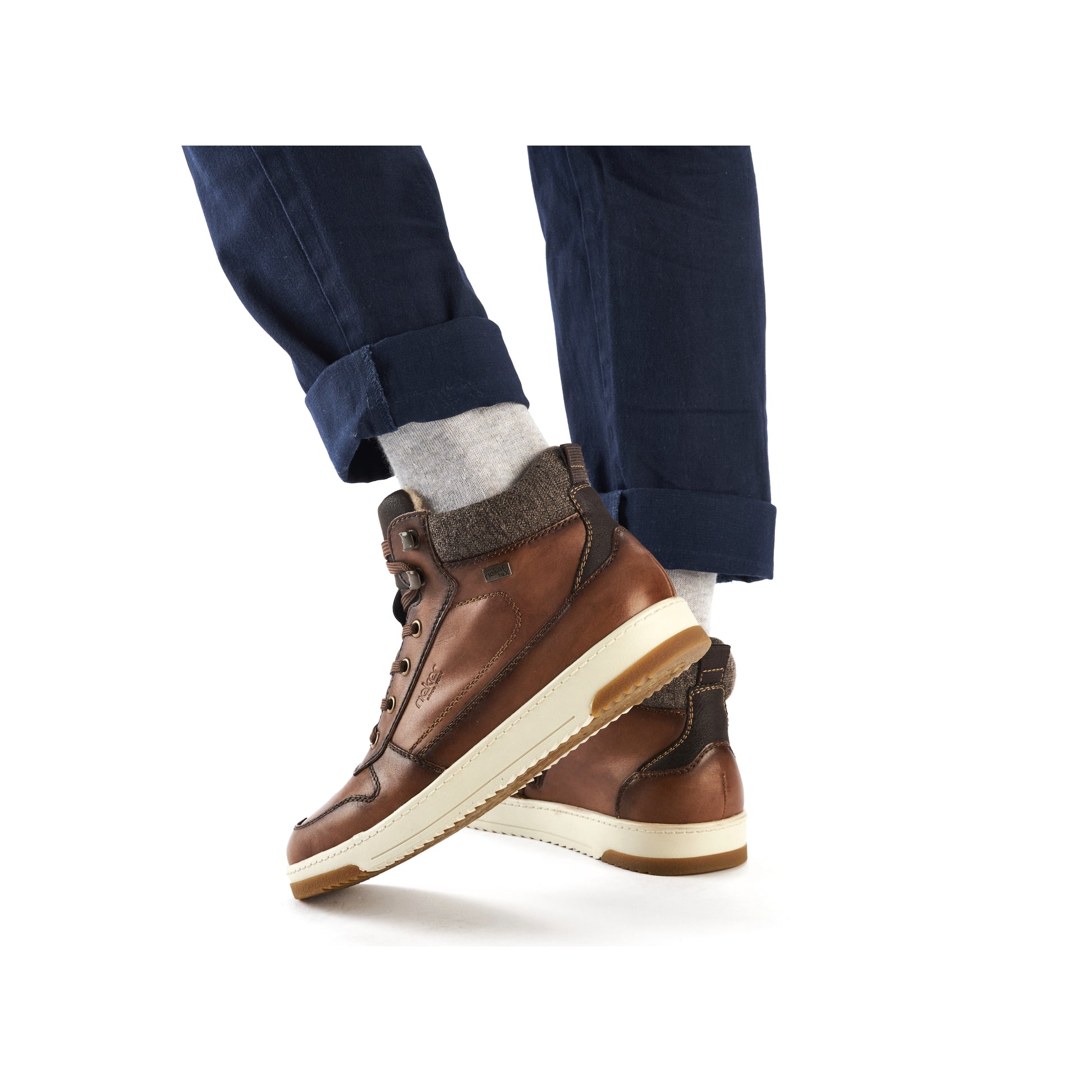 Brown Zip Boots for Men | Rieker 17530-25