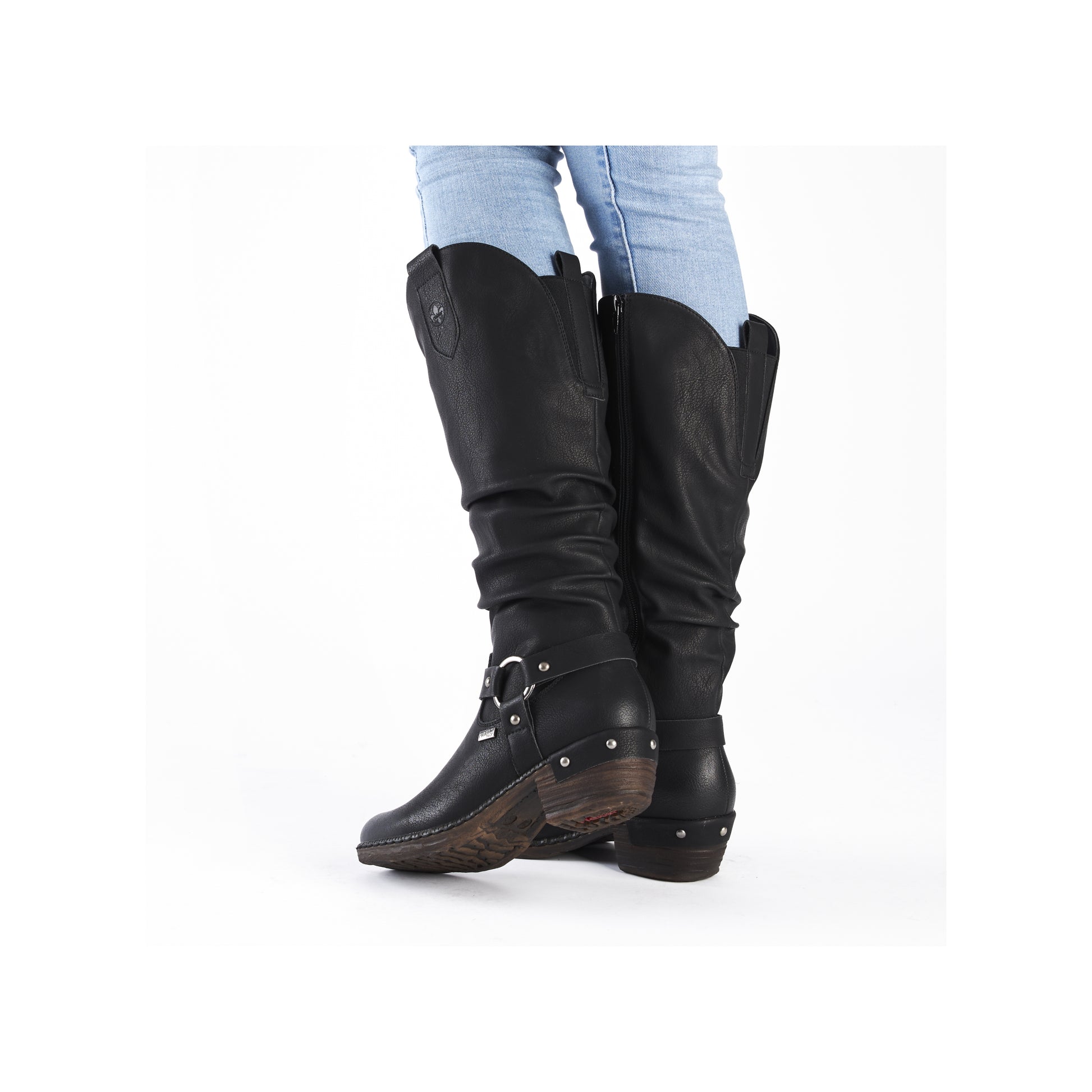 Black Zip Boots for Women | Rieker 93670-00