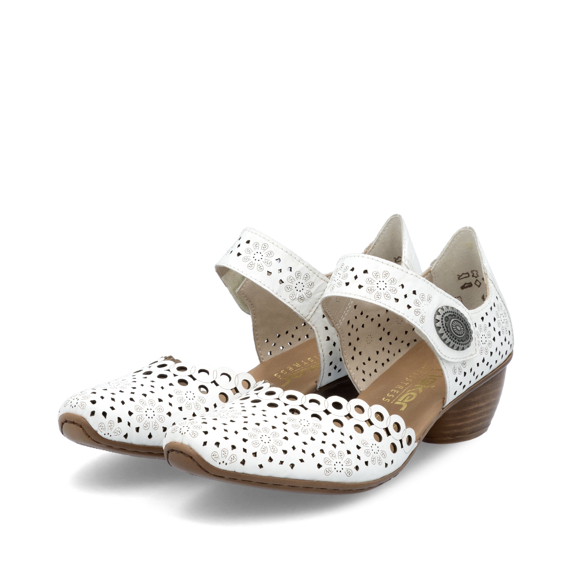 White Hook & Loop Shoes for Women | Rieker 43753-80