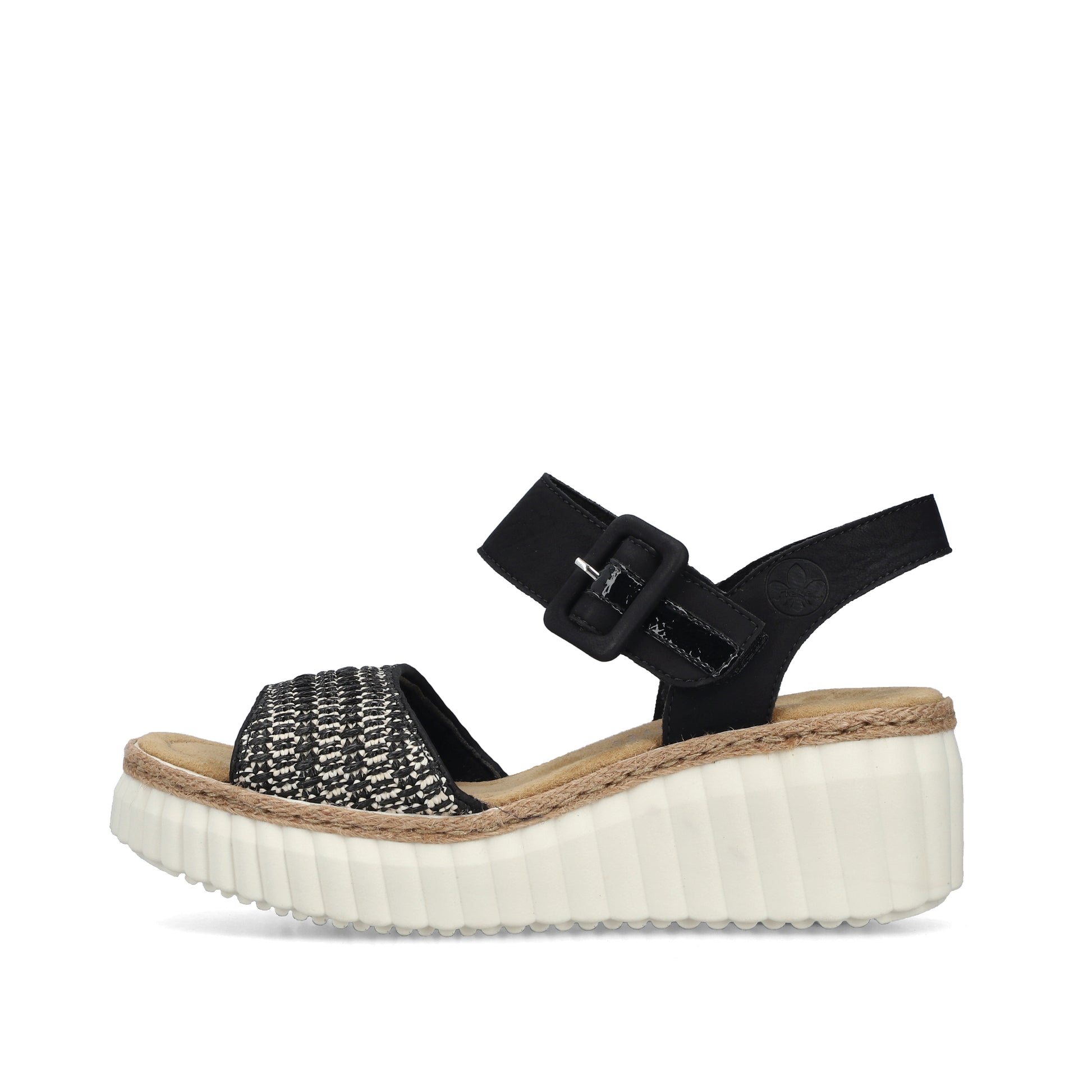 Black Hook & Loop Sandals for Women | Rieker 69176-00