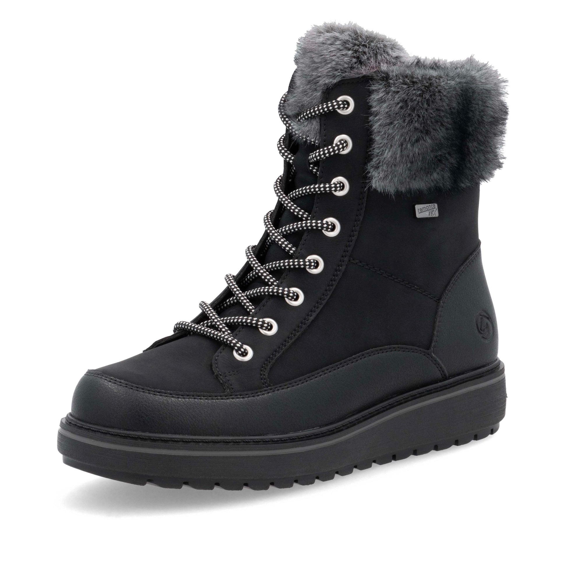 Black Zip Boots for Women | Remonte D0U78-03