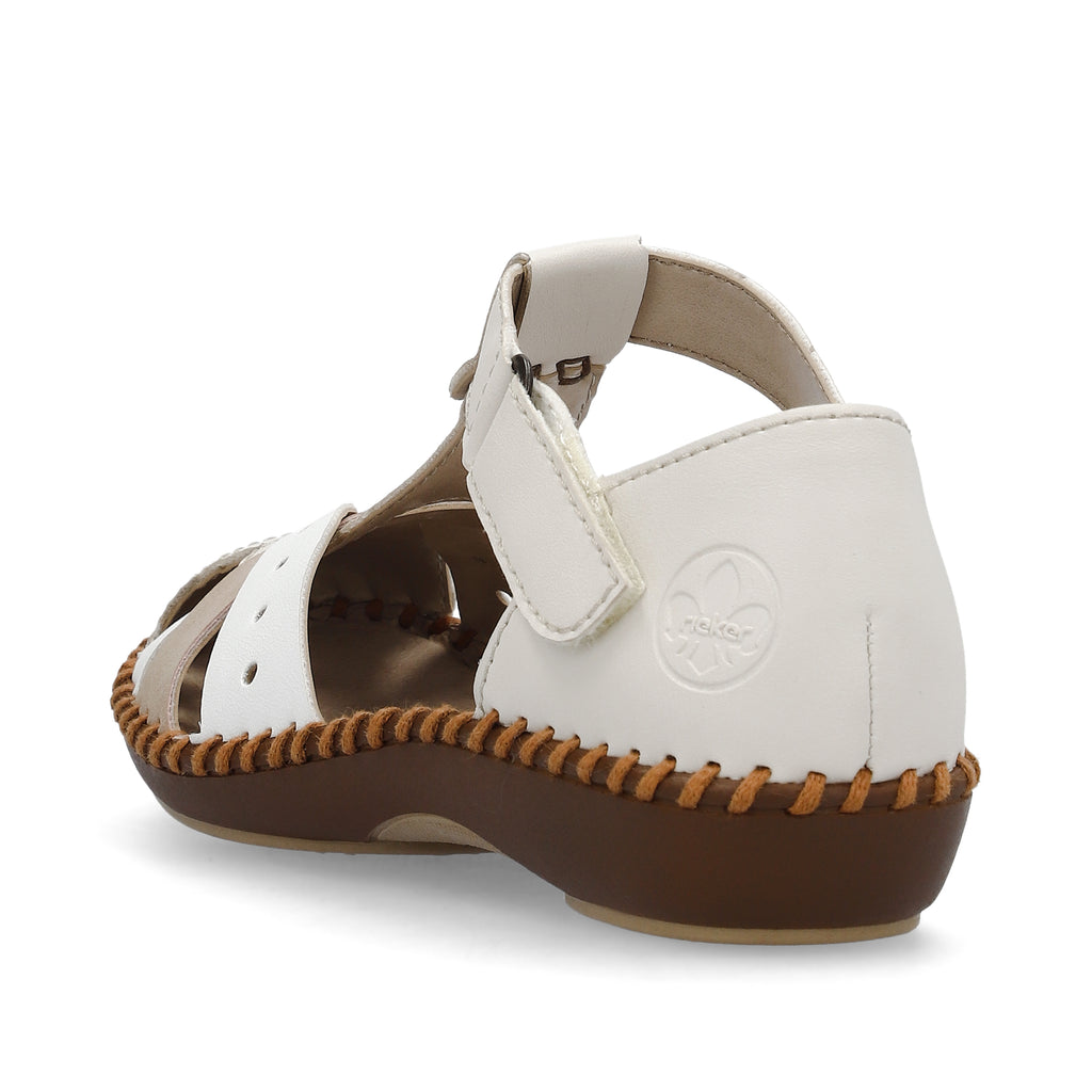 Beige Hook & Loop Shoes for Women | Rieker M1655-61