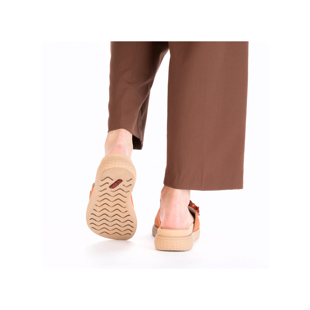 Orange Hook & Loop Sandals for Women | Rieker V1562-38