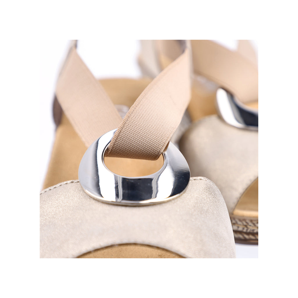 Beige Elasticated Sandals for Women | Rieker 624H6-60
