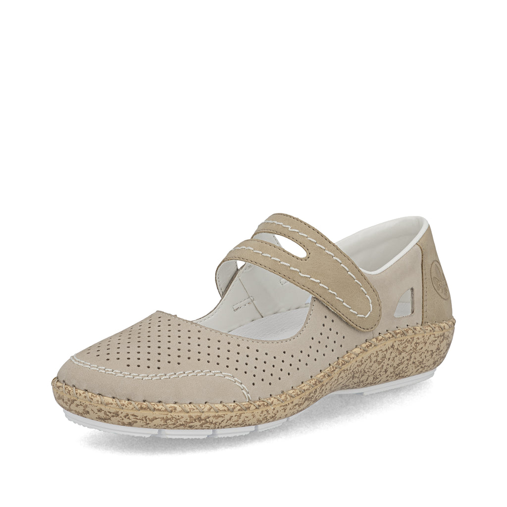 Grey Hook & Loop Shoes for Women | Rieker 44885-40