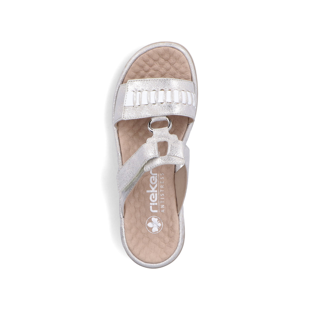 Grey Hook & Loop Sandals for Women | Rieker 60481-40